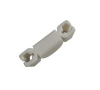 Guida scorrevole for porta ascensore, clip scorrevole KM997109H01, parti in plastica bianca con foro passante, lunghezza 43 mm