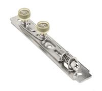 Guida scorrevole in gomma per porta scorrevole in ferro con cuscinetto superiore in ferro + cuscinetto variabile liscio silenzioso per porte cave e scorrevoli con funzionamento a sfera (195 x 20 mm)