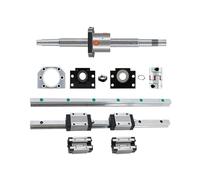 Guida scorrevole lineare in miniatura 1 pz Kit vite a ricircolo di sfere SFU1605 + 2 pz Guide lineari HGR15 + 4 pz Acciaio HGH15CA Blocchi di scorrimento Carrelli + Accoppiatore 8mm(900mm)
