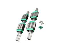 Guida scorrevole lineare in miniatura 4 Pezzi Di Blocchi Scorrevoli Flangiati HGW15CC + 2 Guide Lineari HGR15(350mm)