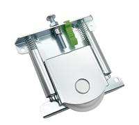 Guida scorrevole per pavimento con tampone di smorzamento, altezza regolabile per pavimenti irregolari, per livellamento di precisione, struttura in metallo per ante di armadi, altezza totale 9,9 cm