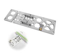 Guida Sega Circolare de Alluminio e Acciaio Inox, Guida ad Angolo Retto a 90°, 340 * 108 * 8mm Guida ad Angolo Retto, Compatibile per Makitas Morsetto Lavorazione del Legno (argento)