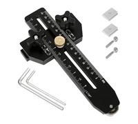 Guida sottile per sega da tavolo con bulloni a T, guida di strappo veloce e sottile, adatta per slot a T da 3/8 "x 3/4", strumento di fissaggio regolabile per sega da tavolo, recinzione con limite di