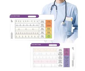 Guida studio ECG - Rappresentazione orizzontale e verticale portatile,Compasso di misurazione ECG per assistenti | per caregiver, studenti, insegnanti, domestiche, scuola di cura, e