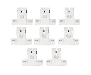 Guida Supporto con Asta di Serraggio per Binario a Movimento Lineare, 8 Pezzi, Alluminio per Albero - Alta Precisione, Resistente alla Corrosione, Accessorio Stampa 3D