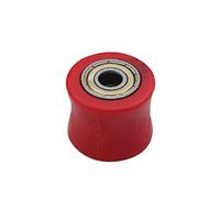 Guida tenditore cursore ruota puleggia catena di trasmissione da 8 mm 10 mm compatibile con la maggior parte delle pit bike da motocross(Red-8mm)