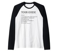 Guida turistica Definizione di Lavoro Guida turistica Divertente Personalizzata Maglia con Maniche Raglan