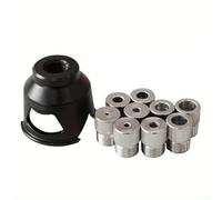 Guida verticale per trapano da 2-10 mm, posizionatore per trapano in lega di alluminio, per lavorazione del legno, localizzatore con 9 boccole per mortasa T (nero)
