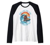 Guidare Come la Marea dipende da Te Jet Ski Estate Maglia con Maniche Raglan