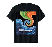 Guidato da anestesista Colorful Swirl Design Maglietta