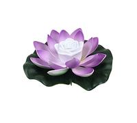 GUIDATO Flower Light Buddhism Benedizione Wishing Lamp Lampada fontana galleggiante Pond Giardino piscina notte lampada da giardino Paesaggio decorazione(Blauw)