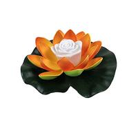 GUIDATO Flower Light Buddhism Benedizione Wishing Lamp Lampada fontana galleggiante Pond Giardino piscina notte lampada da giardino Paesaggio decorazione(YELLOW)