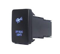 GUIDATO Interruttore a Pulsante for Fotocamera Integrale su- Spento 3A 12V. for Toyota Hilux 2015 / Prado 150 LED Blu con Cavo del connettore (Color : off Road Lights)