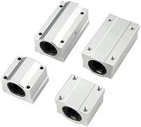 Guide 4Pcs SCS 6/8/10/12/13/16/20/25/30 UU/LUU Unità di scorrimento a sfere a movimento lineare Blocco cuscinetto a Router CNC for parti stampanti 3D(Scs8luu)