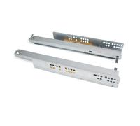 Guide a Scomparsa Silver per Cassetti ad Estrazione Totale P450 Zincato Bianco Acciaio Emuca
