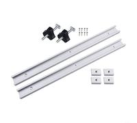 Guide a T in lega di alluminio con fori preforati e cursori M6 M8 per un fissaggio sicuro degli accessori sui banchi da lavoro (400 mm)