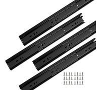 Guide con Cuscinetti a Sfera per cassetto/mensola/Piattaforma in Legno - 4 Guide di Scorrimento in Metallo Resistente, carico 45 kg, Facile da installare/Rimovibile, per Guide per mobili da Cucina