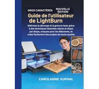 Guide de l'utilisateur de LightBurn: Maîtrisez la découpe et la gravure laser grâce à des techniques illustrées claires et étape par étape, conçues ... facilement des projets de haute qualité.