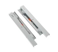 Guide estraibili per montaggio a pavimento cassetto, 1 paio di guide sottopavimento per cassetti estrazione completa, guide scorrevoli telescopiche nascoste Softclose silenziose con ammortizzazione