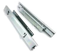 Guide for cassetti con buffer in acciaio inossidabile | Argento, 14 pollici, 2 pezzi: cassetto dell'armadio da cucina, regolazione della larghezza, smorzamento