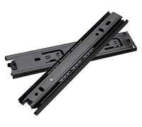 Guide for cassetti con chiusura ammortizzata, montaggio laterale da 30 cm, guide for a 3 pieghe, estensione completa, in acciaio al carbonio for una maggiore scorrevolezza e durata(Carbon Steel,20 cm)