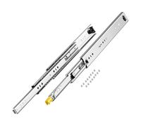 Guide for cassetti in acciaio laminato a freddo | Argento 16-30 pollici 4 pezzi 250 libbre Cuscinetto a sfere con serratura Montaggio laterale: Cassetto dell'armadio(18in)