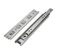 Guide for cassetti laterali a 3 pieghe da 100-1000 mm - Estensione completa con cuscinetti a sfera, confezione da 2, argento(900mm/36inch)