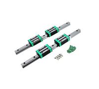 Guide Lineari 2 HGR15 Da 200-1800 Mm + 4 Scorrevoli HGW15CC Con Capezzolo Movimento di precisione(400mm)