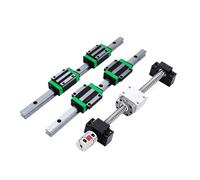 Guide lineari, guide di scorrimento a movimento li Blocchi Scorrevoli 4 Pezzi HGW20CC + 1 Kit Vite A Sfere SFU2005 + 2 Guida Lineare HGR20(900mm)