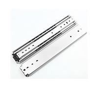 Guide per cassetti, 1 paio di guide per cassetti resistenti, 91 cm, estensione completa, cuscinetti a sfera, guide per cassetti industriali, 3 sezioni, capacità di carico 218,6 kg, montaggio laterale