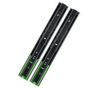 Guide per cassetti, 10-16 pollici, coppia di cassetti, 3 sezioni, guida ammortizzante, scorrevole, vassoio for tastiera, silenziosa, mobiletto in acciaio inossidabile(16 inch)