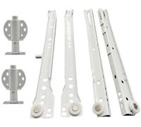 Guide per Cassetti a Rotella Grigie | Binari Scorrevoli Push Pull | Sistema Spingi e Apri | Diverse Misure | inferramenta (25 cm)