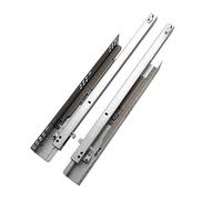 Guide per cassetti con chiusura ammortizzata, Guide for cassetti sottotop nascoste, chiusura ammortizzata, estensione completa, confezione da 2, argento, diverse misure, 100 kg(500mm/20in)