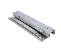 Guide per cassetti con chiusura ammortizzata per pavimenti con capacità di 40 kg, guide montate sotto il pavimento per un funzionamento fluido e silenzioso, racchiuse in finitura argento (300 mm)