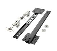 Guide per cassetti con chiusura ammortizzata sotto Hardware Guida Plug-in For Montaggio Laterale Nascosto Nero Da 12-26 Pollici(20inch(500mm))