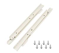Guide per Cassetti con Chiusura Automatica, Montaggio Inferiore/Laterale, Binari a Rulli in Plastica 300 350 400 450 500 550 mm, Bianco(18in (450mm))