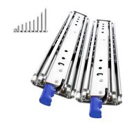 Guide per cassetti con cuscinetti a sfera resistenti, 226,8 kg, estensione completa, montaggio laterale, guide in acciaio per schedari e cassettiere, sistema di bloccaggio affidabile da 350 a 1700 mm
