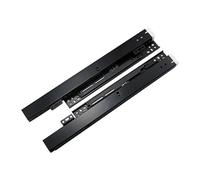 Guide per cassetti da installazione a pavimento, 1 coppia di guide per cassetti con estensione completa, 180 mm di guide telescopiche per l'installazione a pavimento (40 cm, Nero)