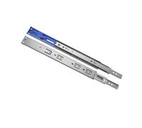 Guide per cassetti da mobile, Guide for cassetti a 3 sezioni con rimbalzo cuscinetti a sfera in acciaio inossidabile Tampone ammortizzatore da 10-20 pollici Argento Nero(Silver 16inch 40cm)