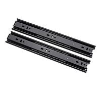 Guide per cassetti da mobile, Guide for cassetti con cuscinetti a sfera, estensione a 3 pieghe, montaggio laterale, portata 45 kg, nere, 8-40 pollici, confezione da 2(38 inch)