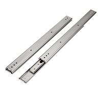 Guide per cassetti da mobile, Guide for cassetti in acciaio inossidabile, cuscinetto a sfera, 3 pieghe, montaggio laterale, 45 kg, 304-711 mm, confezione da 2(660mm)