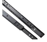 Guide per cassetti, Ferramenta for la casa 2716 guida in acciaio laminato a freddo a due sezioni for armadietti for hotel, guide scorrevoli for cassetti a ispessite e silenziose(18 Inches 450mm)