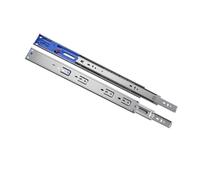 guide per cassetti Guida di scorrimento for cassetti in acciaio inossidabile da 10"-20" a tre sezioni con cuscinetti a sfera, smorzatore, hardware tampone(Silver 18inch 45cm)