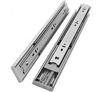 guide per cassetti, Guide for cassetti in acciaio inossidabile da 10-22 pollici Binario con chiusura ammortizzata Chiusura silenziosa di scorrimento a tre sezioni(Buffer 16inch 40cm)