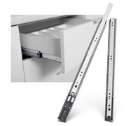 guide per cassetti, Guide for cassetti laterali con cuscinetti a sfera estensione completa, 3 sezioni, capacità 100 libbre, 16 pollici, mobili da cucina(12inch)