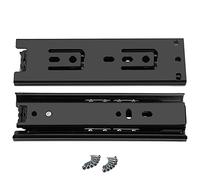 Guide per cassetti morbide nascoste, Guide for cassetti con cuscinetti a sfera regolabili da 150 mm a 45 mm espandibili a 295 mm, portata 45 kg, nere, 2-10 pezzi(2PCS)