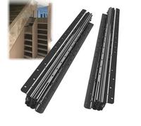 Guide Per Cassetti Pesanti,Guide Cassetti,2pcs Guide Scorrevoli Per Ripiani Estraibili Con Cuscinetti a Sfera,Capacità Di Carico 150kg,Per,Ripostiglio Sottoscalamobili(Nero,400-900mm)