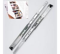 Guide per cassetti resistenti - 1 coppia, estensione completa, montaggio laterale, cuscinetto a sfera, capacità 119,7 kg, dimensioni 25,4-76,4 cm, perfette per operazioni fluide e con cassetti