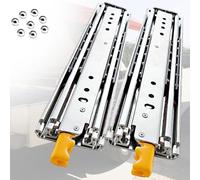 Guide per cassetti resistenti con serratura, 76 mm, robuste guide con cuscinetto a sfera, estensione completa, capacità 226,8 kg, montaggio laterale per cassetti da officina, armadi industriali, 1