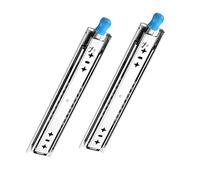 Guide per cassetti resistenti, estensione completa, meccanismo di bloccaggio, design robusto e resistente all'usura, montaggio laterale per una facile riparazione dei cassetti, 2 pezzi